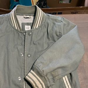 Gap kids sage green bomber jacket size 4